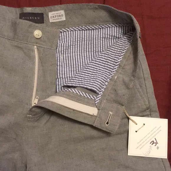 J. Hilburn Oxford shorts in linen(never worn) - Picture 4 of 6